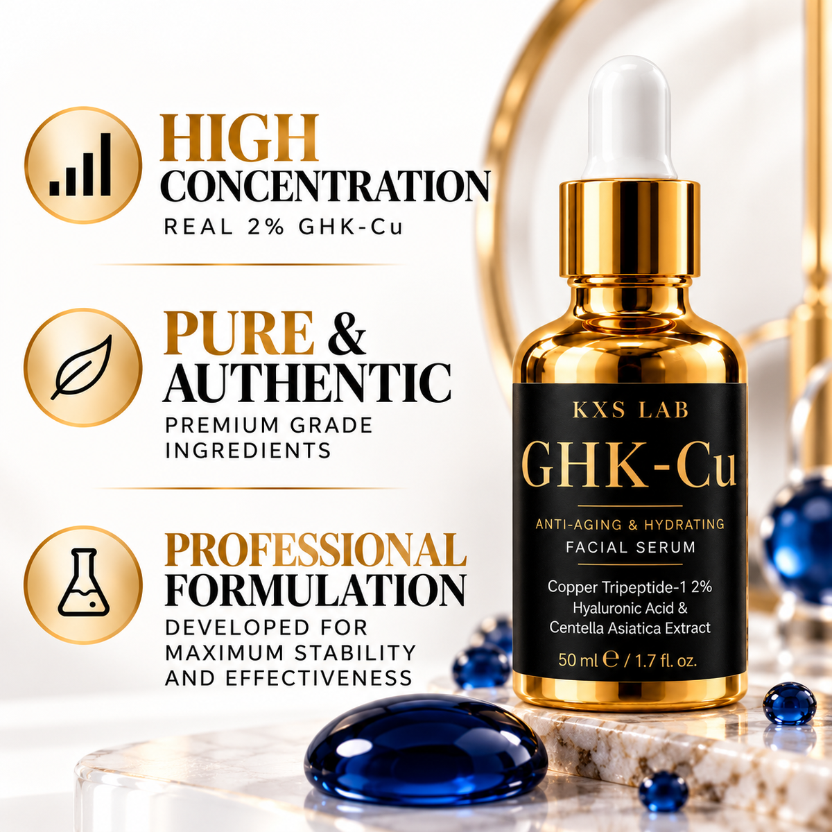 KXS LAB GHK-Cu Anti-Aging & Hydrating Serum – 50 ml